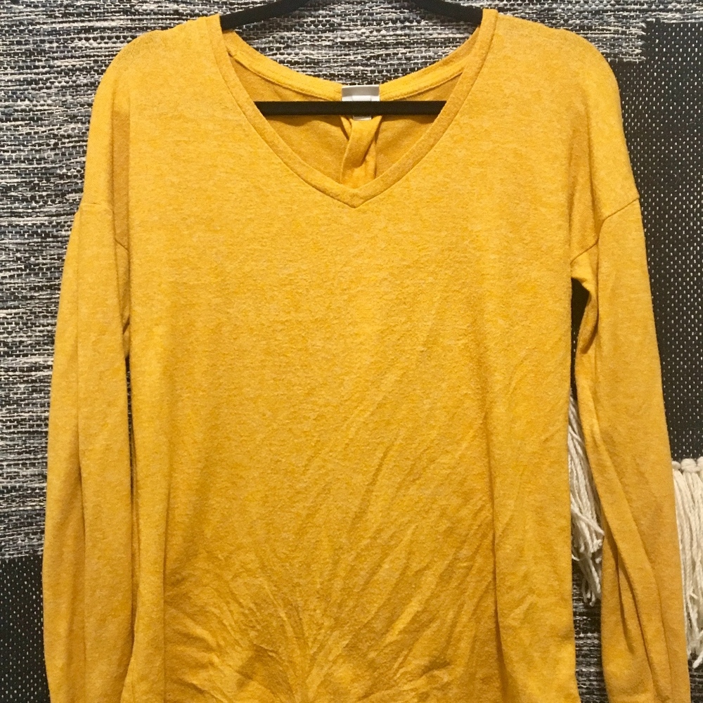 Yellow V-Neck Sweater